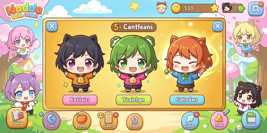 Karakter-karakter unik yang bisa ditemukan di dalam game.