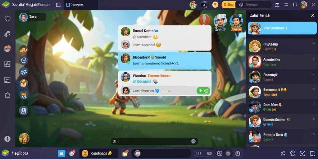 Interaksi pemain melalui fitur chat yang seru.